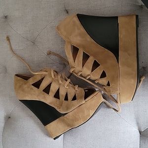 Jeffrey Campbell Suede & Leather Wedges